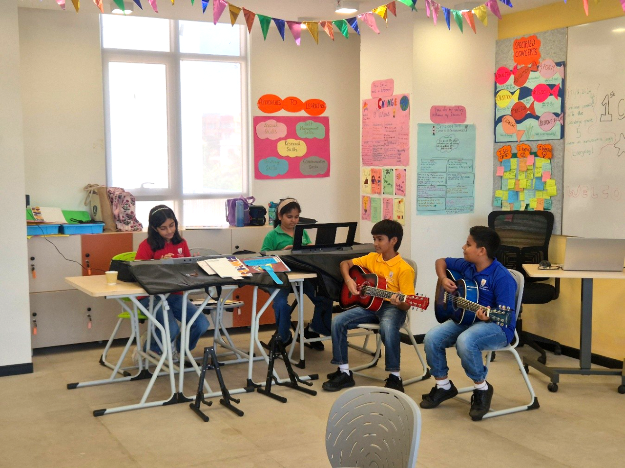 A PYP classroom set up for open-ended, hands-on learning